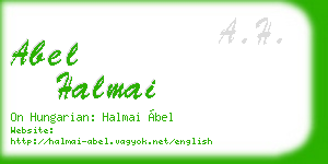 abel halmai business card